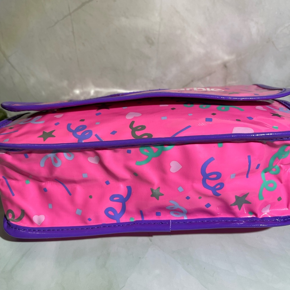 Barbie Pyramid Messenger Bag Mattel VINTAGE Circa 1991 Pink Vinyl Purse - Picture 11 of 16